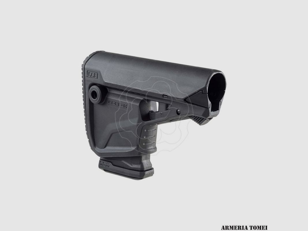 FAB DEFENSE – FOLDING STOCK GL-CORE FOR M4/AR15 BLACK WITH MAGAZINE HOLDER (GLCOREMAGB)