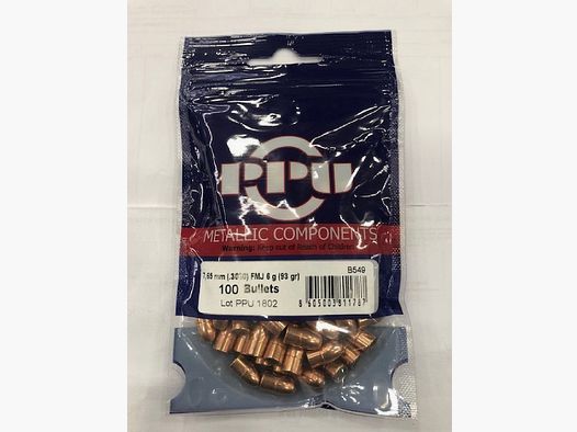 PPU PALLE 7,65 GR 93 FMJRN QT100