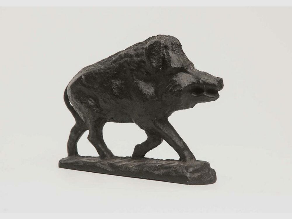 Guss Keiler massiv Kunstguss Jagd Deko groß