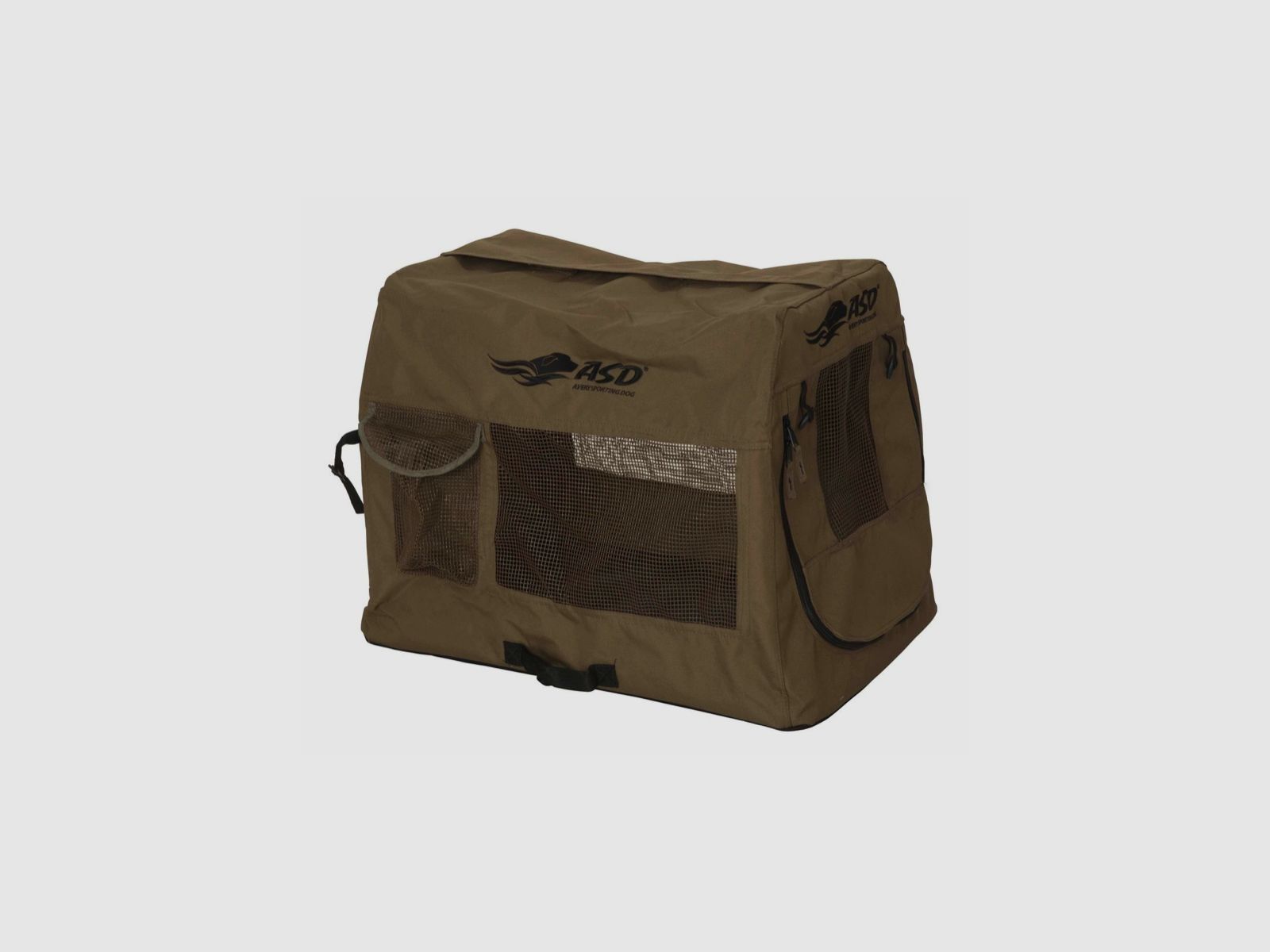 ASD Składany materiałowy kojec w kolorze brązowym dla psa