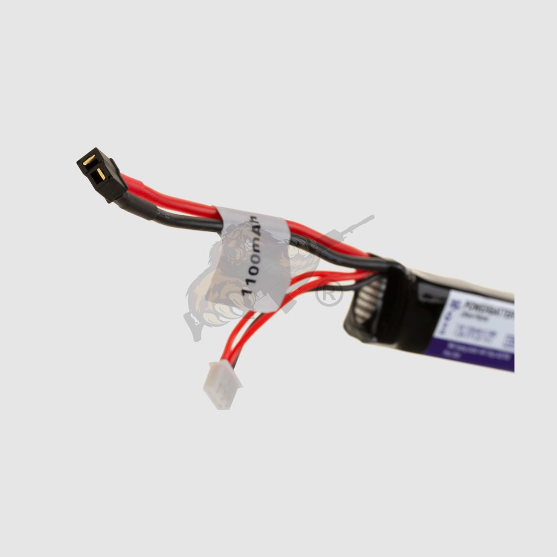 LiPo 7.4V 1100mAh 20C Stock Tube Type Mini T-Plug - Pirate Arms