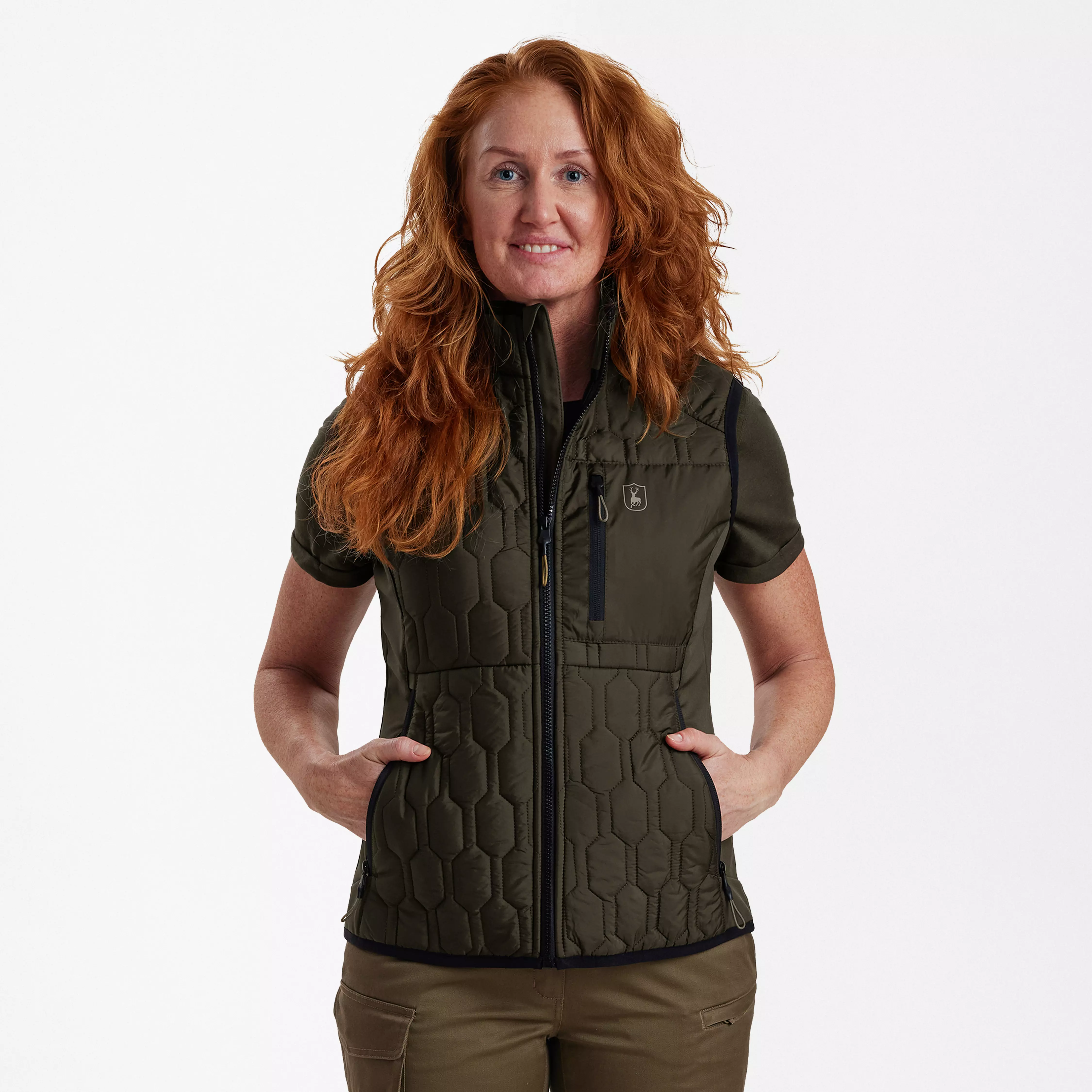 Lady Mossdale gilet matelassé - Forest Green