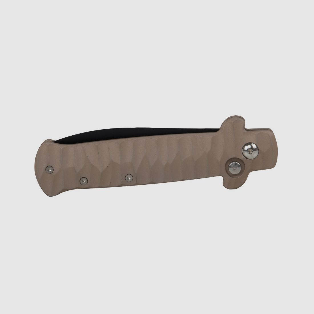 Springmesser Beltrame Stahl 440A KlingenlĂ¤nge 8,5 cm Klinge schwarze Klinge sandfarbige (P18)