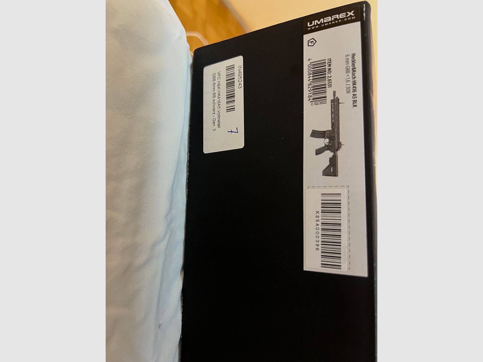 Umarex VFC Heckler & Koch HK416 A5 Airsoft Vollmetall Gas-Blow-Back 6mm BB nero - Generazione 3 nuovo leggermente graffiato handguard NP 650€