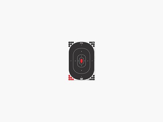 PRO SHOT SPLATTERSHOT 12"x18" SILHOUETTE SCHWARZ & ROT ZIELSCHEIBE 5 STÜCK