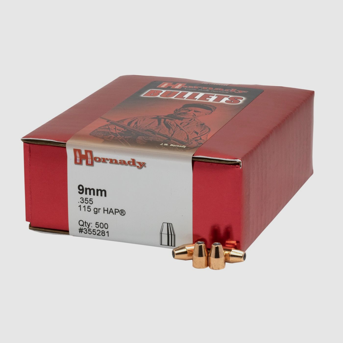 Hornady BULLETS 9MM/.355 115GR HAP – 500 pz.