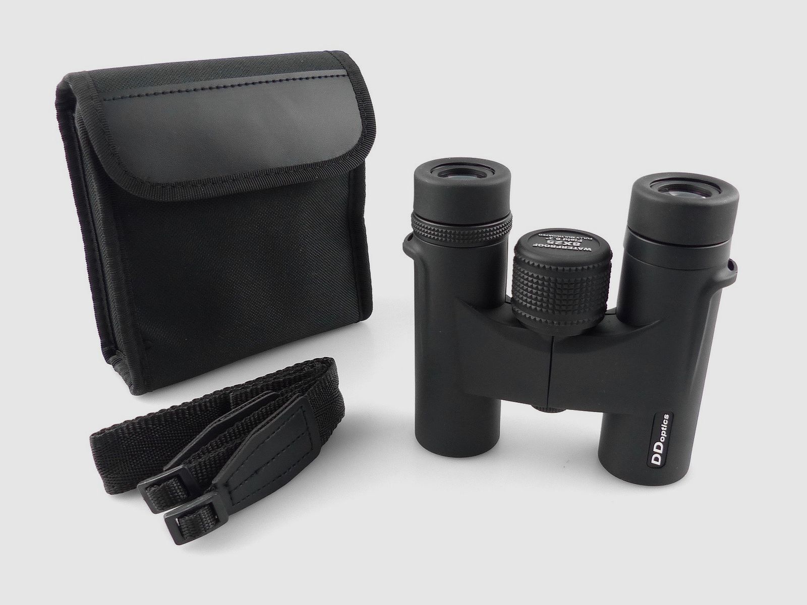 DDoptics Fernglas High Quality 8x25 schwarz mit Tasche und Trageriemen