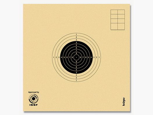 Krüger-Schießscheiben LG-Scheiben m.Nr. schwarz Schießscheiben