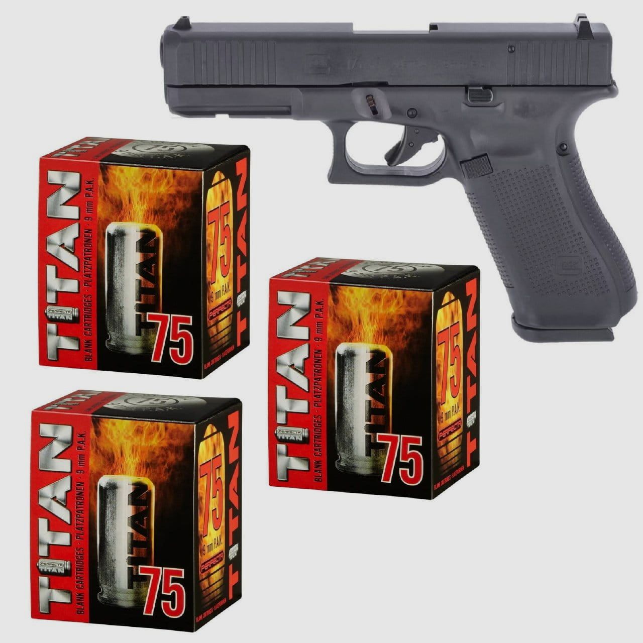 Set di fuochi d'artificio di Capodanno Glock 17 Gen 5 Pistola a salve