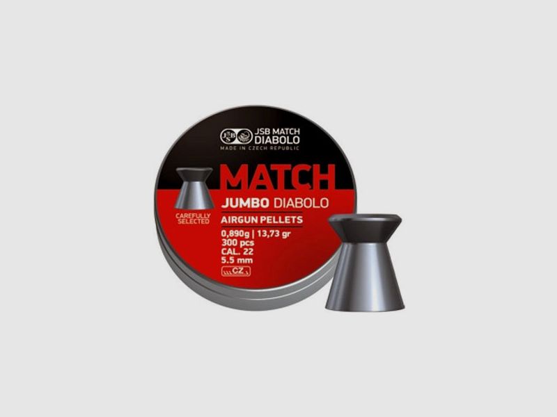 Box mit 300 Diabolos JSB Diabolo Jumbo Match - Kal. 5,5