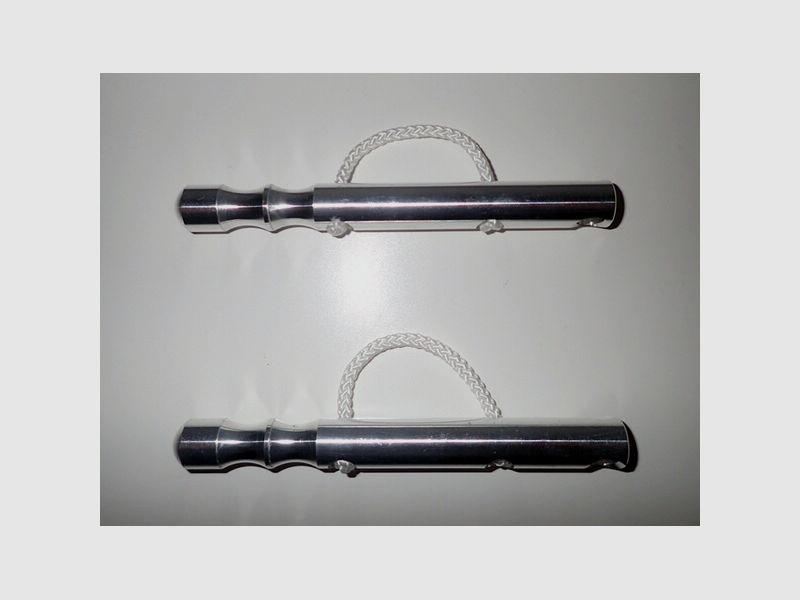 2 x Kubotane (Schlagkraftverstärker), beide Aluminiumin, silber, neu!