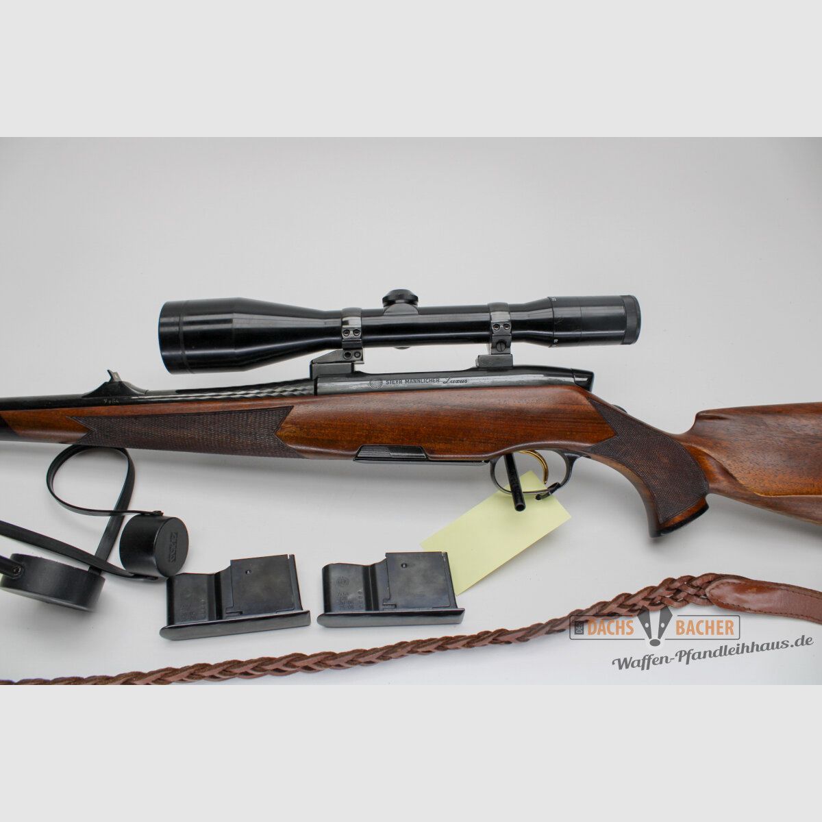 Bolt Action Rifle Steyr Mannlicher Luxury Cal. 7x64 with 3 Magazines and Zeiss Diavari ZA, image 3 of 8