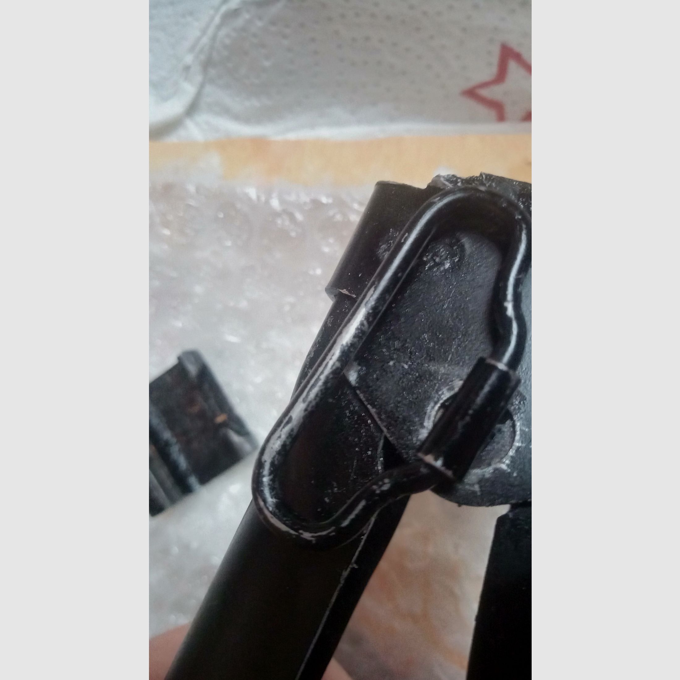 Russian 5.5 mm AKS-74 AKS-74u skeleton stock / AK Krinkov folding stock presumably Tula (damaged)