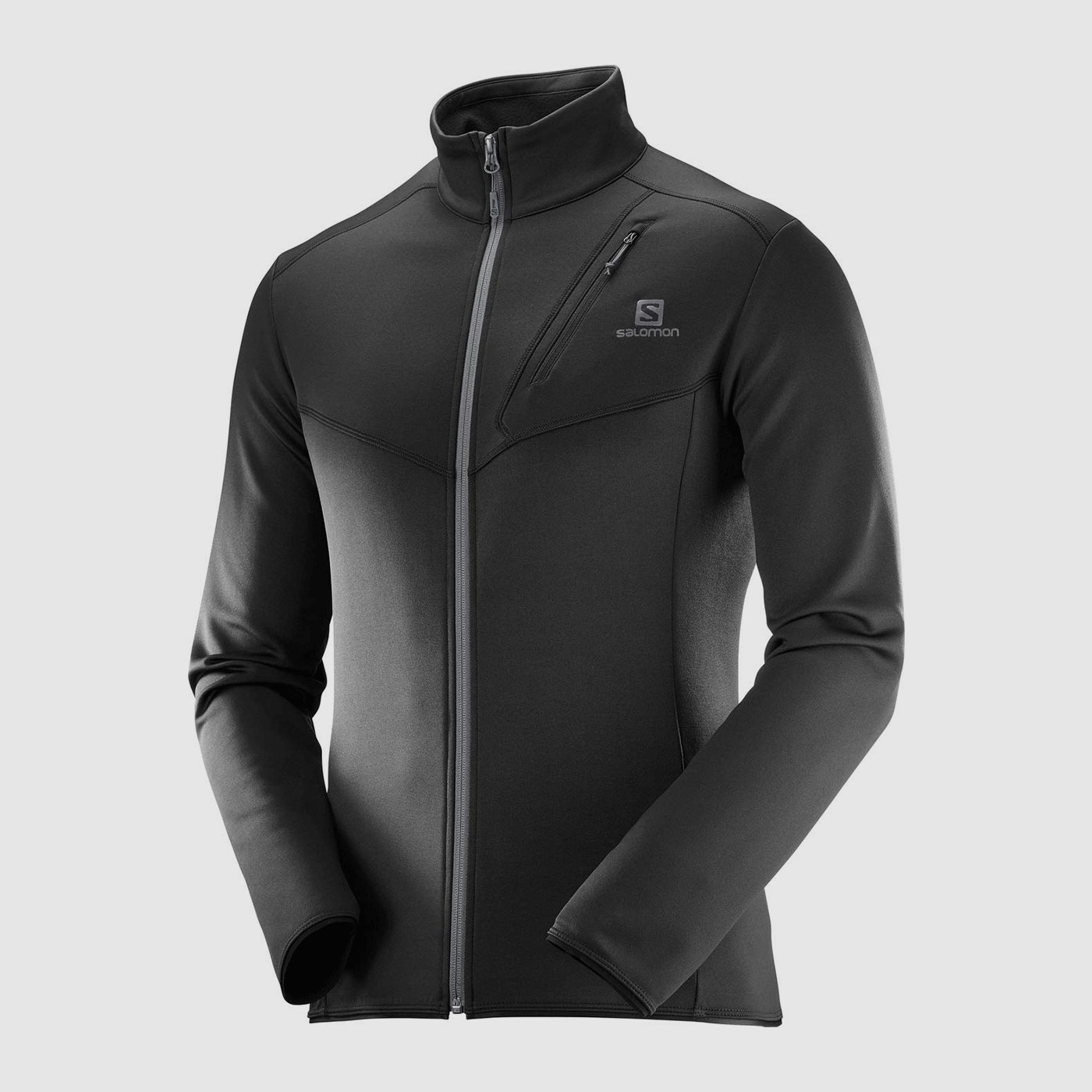 MAGLIA/PILE – SALOMON – UOMO – DISCOVERY FZ M Black MIDLAYER JACKET, immagine 1 di 7