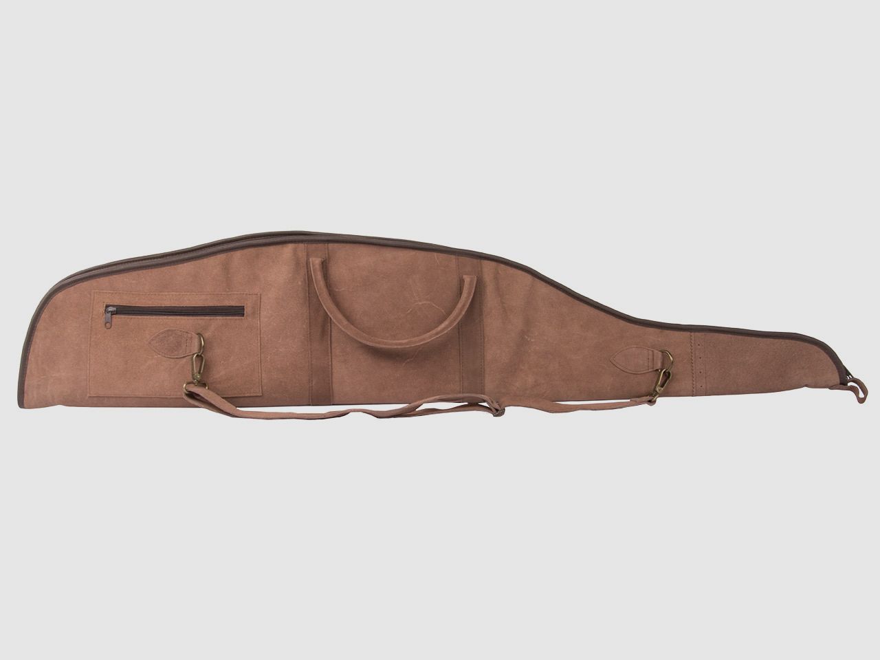 Gewehrfutteral Gewehrtasche 112 x 20 cm abschlieĂźbar Wildleder AuĂźentasche braun fĂĽr Waffen mit Zielfernrohr