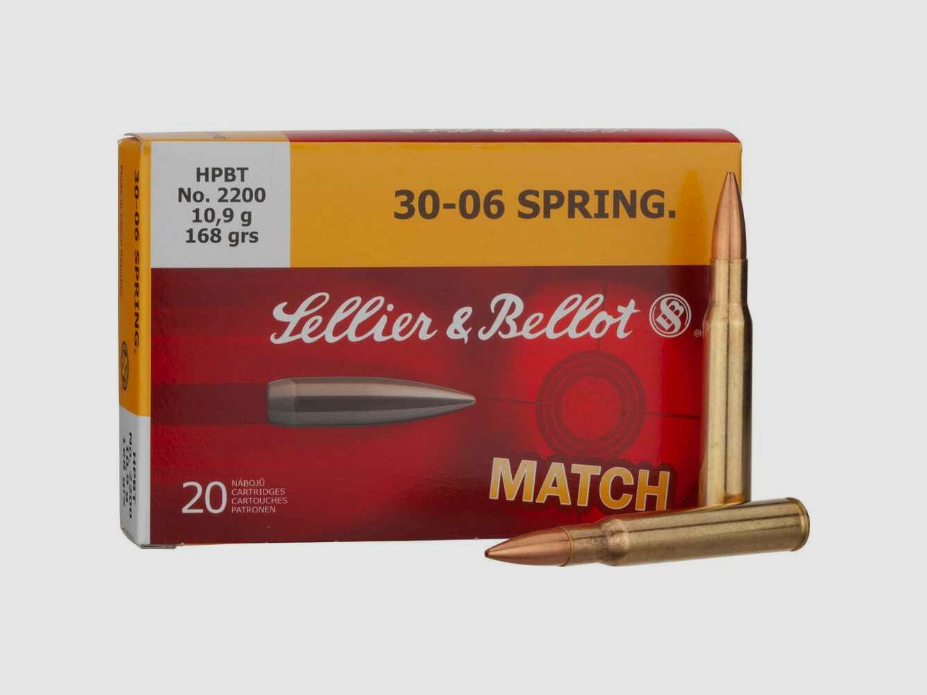 .30-06 Spr. SMK HPBT 10.9g/168grs. Sellier & Bellot