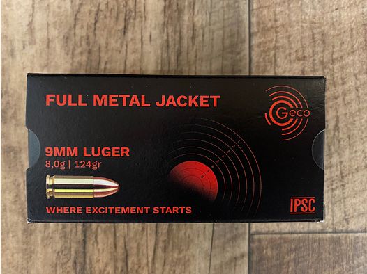 1000 strzałów Geco 9mm Luger 9x19 124gr. FMJ - dostępny Odbiór w Lauf koło Norymbergi