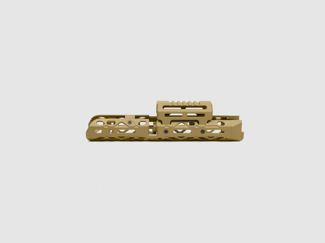 KPYK Medium AK M-LOK Handschutz mit kurzem Gasrohrcover CRC 1U020A Coyote Tan