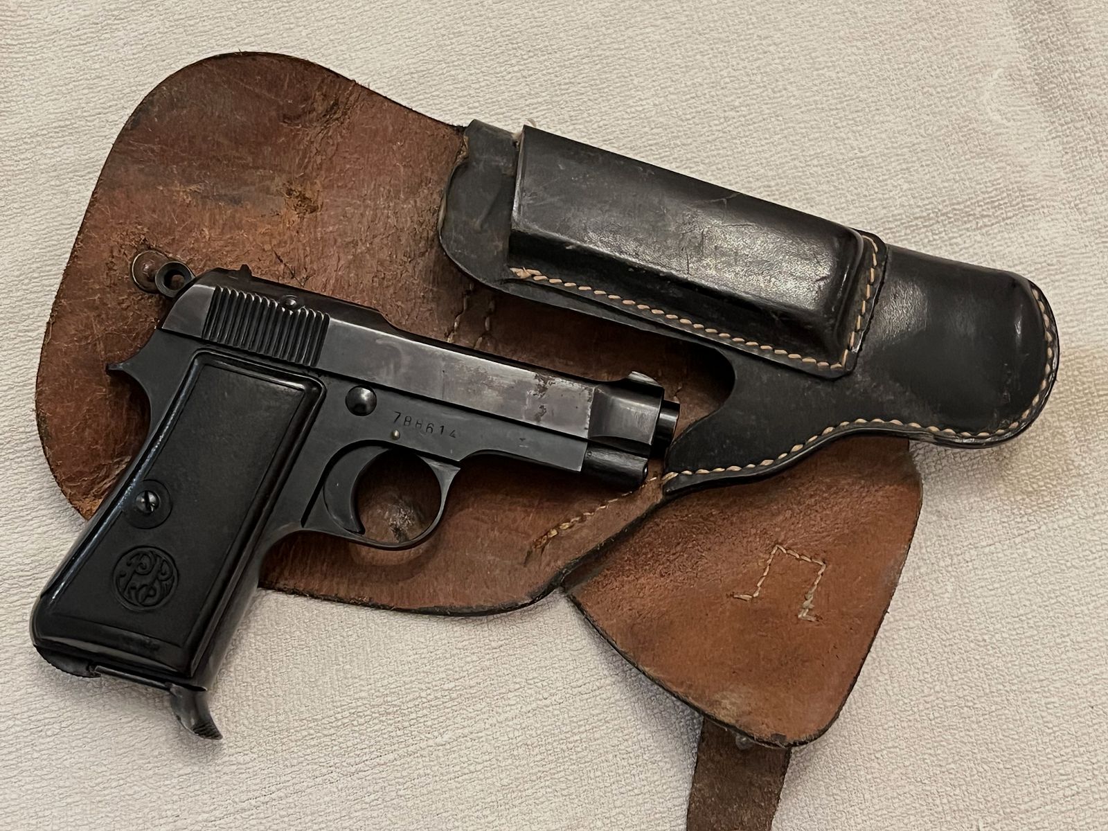 Halve automatische pistool Pietro Beretta Gardone 7,65mm