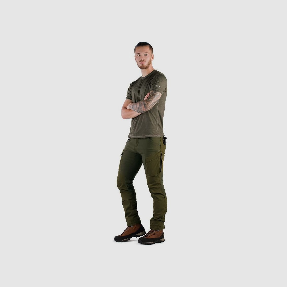 Pantalon de chasse Tagart Scout marron-vert, image 4 sur 6