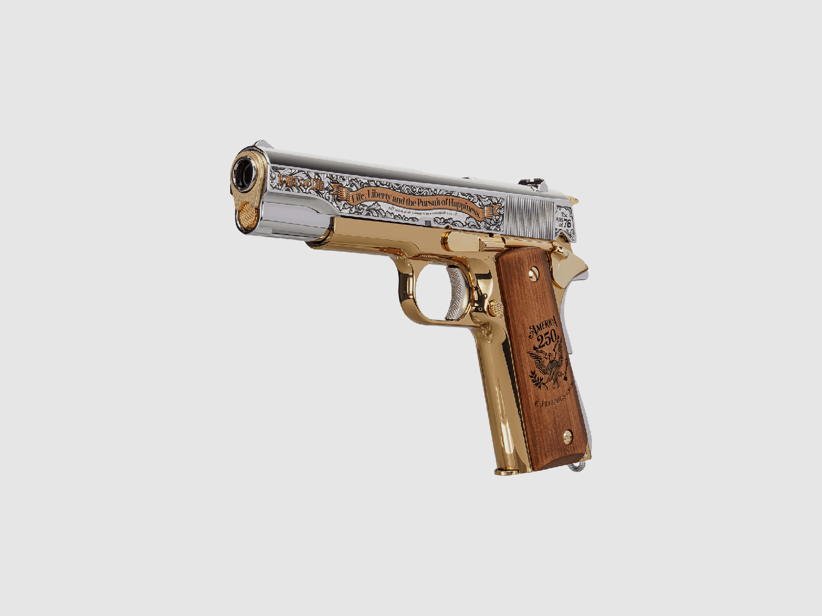 GPM1911 America's 250th Edition Gas Blow Back Pistol – Gold / Silver -F- | G&G, image 6 of 11