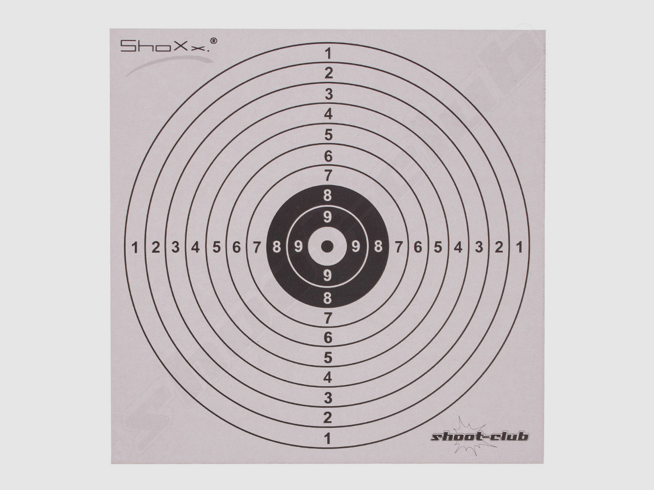 100 Zielscheiben aus Pappe 14x14 cm - Luftgewehr & Luftpistole