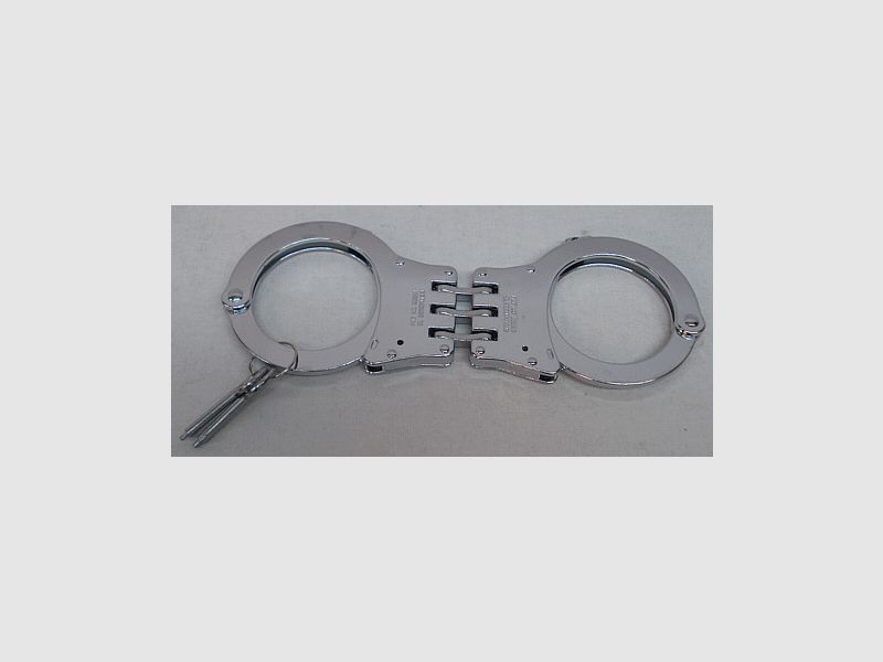 Handcuff double joint - nickel-plated, 2 keys