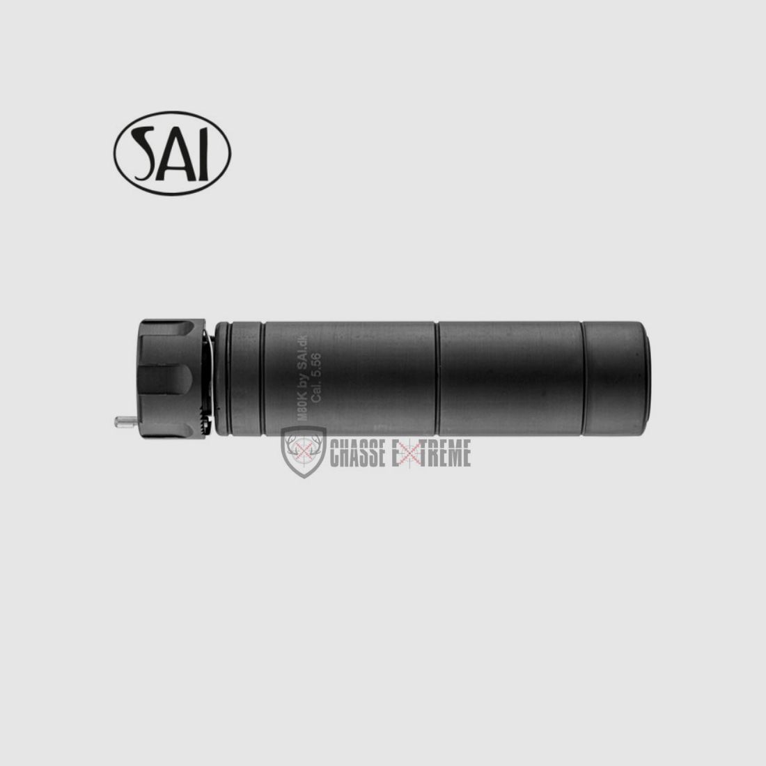 Schalldämpfer SAI M80K Kal. 5.56 mit Qd-Befestigung für Flammenblende A2 18,2 cm, Bild 1 von 4