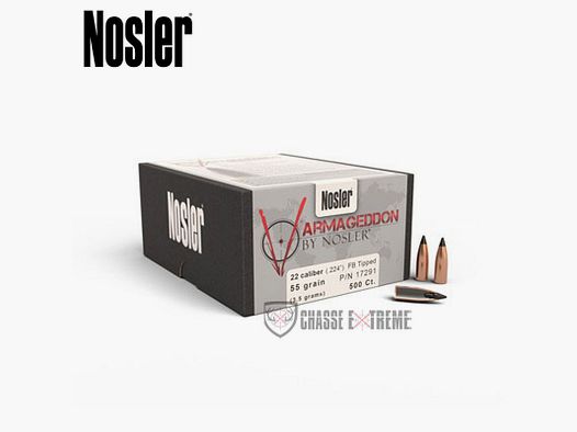 500 Geschosse NOSLER Kal 22 55gr Tipped Fb