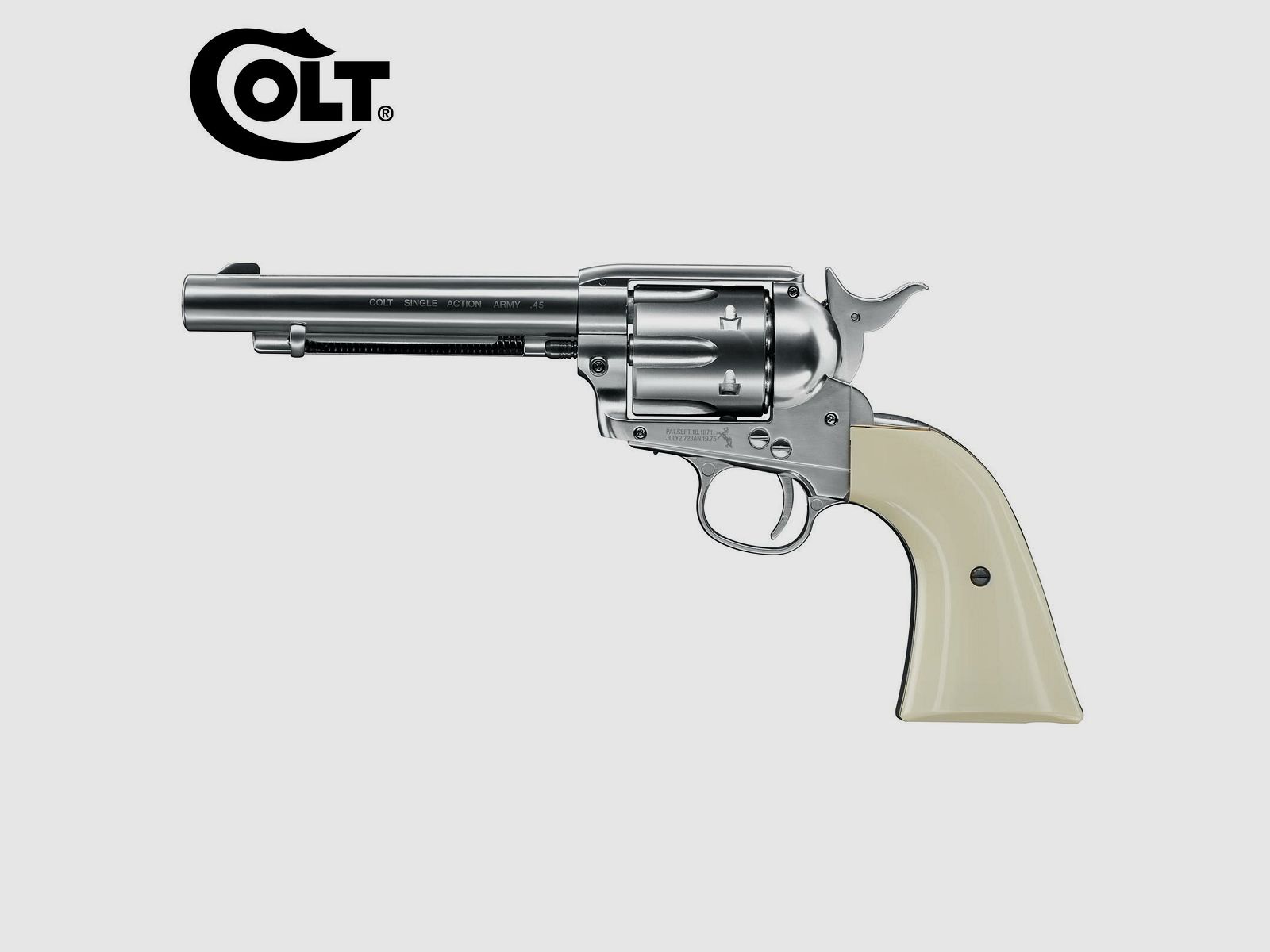 Colt Single Action Army® 45 nickel Co2-Revolver Kaliber 4,5 mm BB (P18)