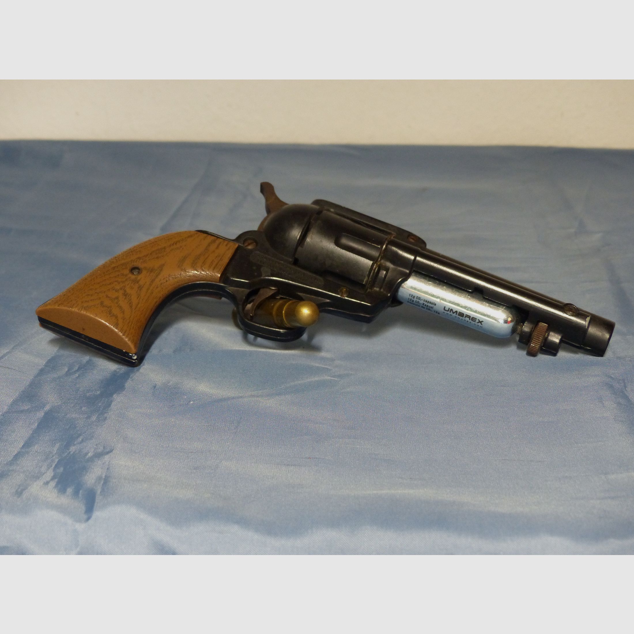 Revolver Crossman Peace Maker Mod. 44 Single Action Cal. 22 CO2 um 1975 vintage
