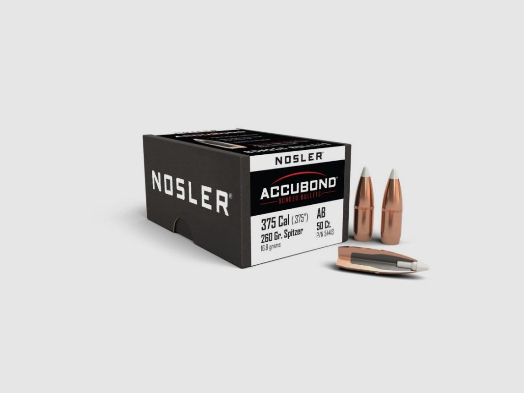 Projectiles cal. 375-260. Spitzer Nosler Accubond 50 pcs.