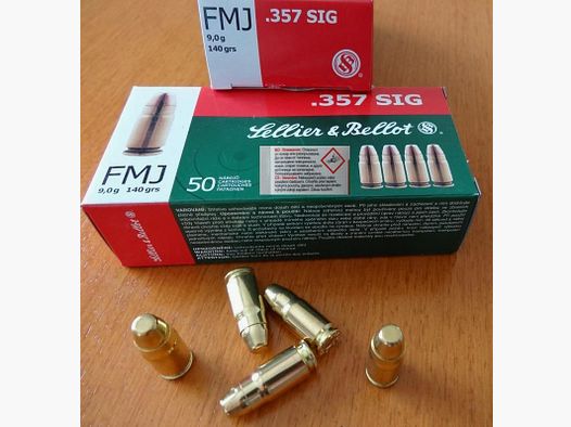 Sellier & Bellot 100 cartuchos, Sellier & Bellot .357 Sig FMJ