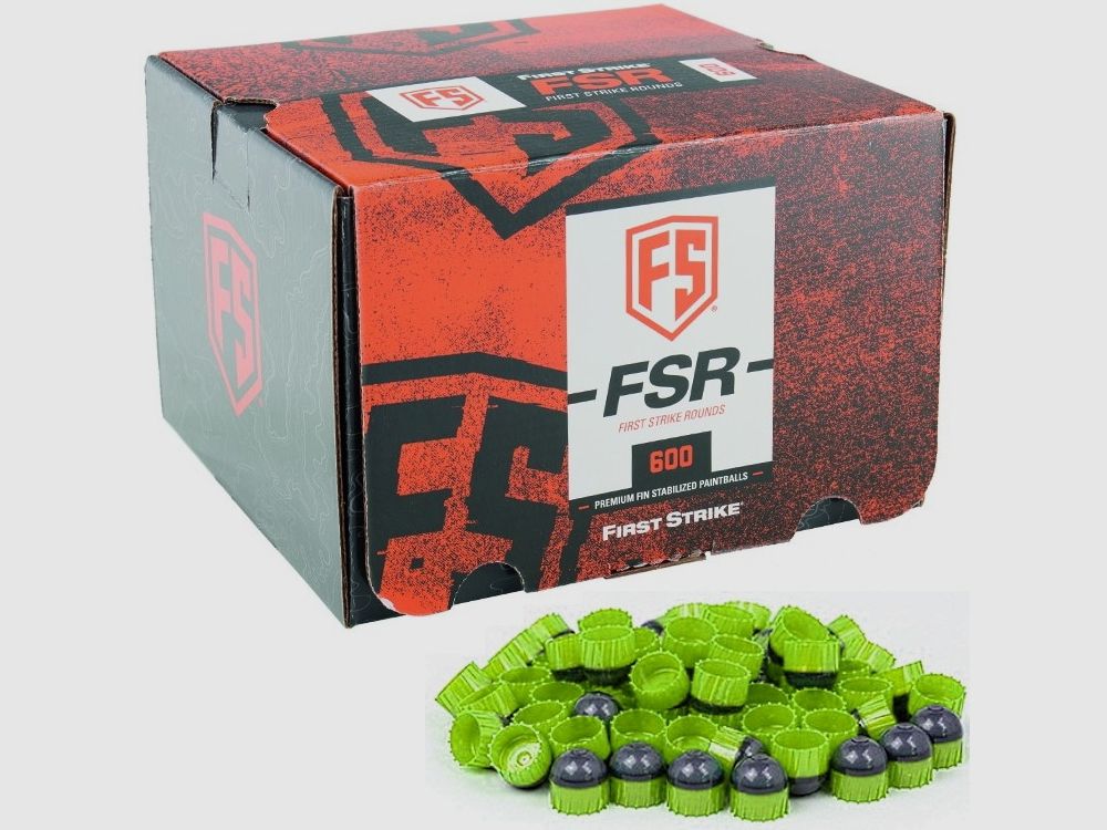 First Strike Paintballs 600 Schuss Box (grau / grün)