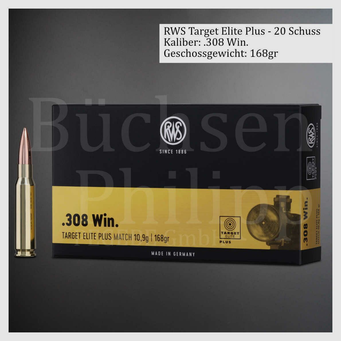 RWS .308 Win 168gr Target Elite +