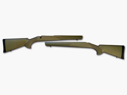 Howa-1500 HOGUE OVER-MOLDED Vollgummischaft "Oliv-Grün" mit Full Length Aluminium Bedding Block für Heavy Barrel