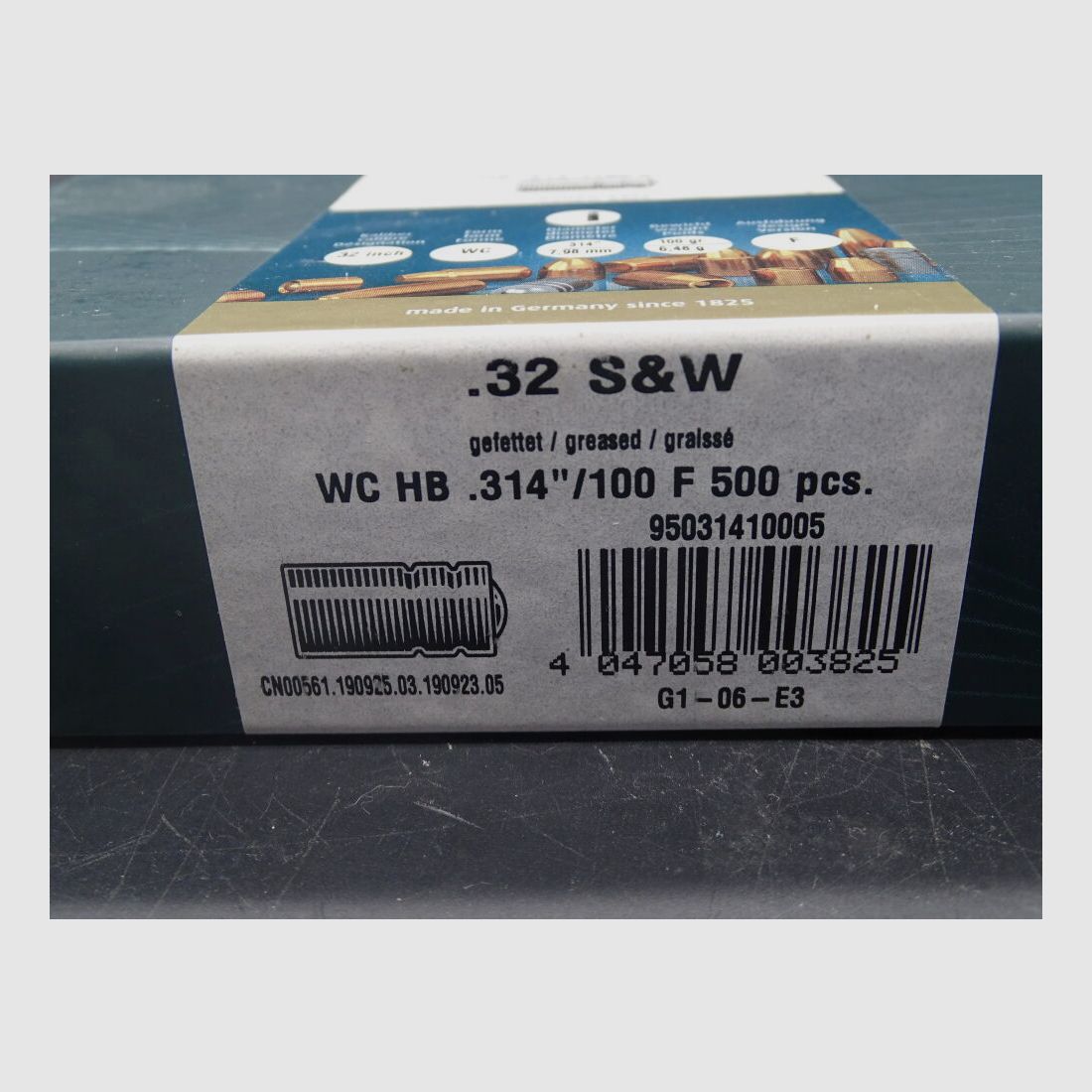 H&N Geschosse .32 S&W WC HB DIA .314" 100gr 500 Stück .314" / .32 S&W Geschosse