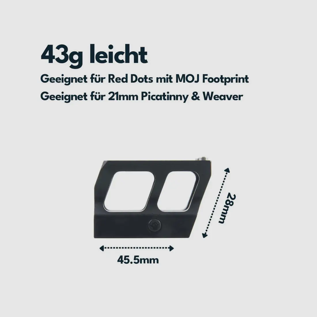 Vector Optics SCRA-67 Mount with TEK (Docter Sight) Footprint, 21mm Picatinny, h=28mm, image 3 of 5
