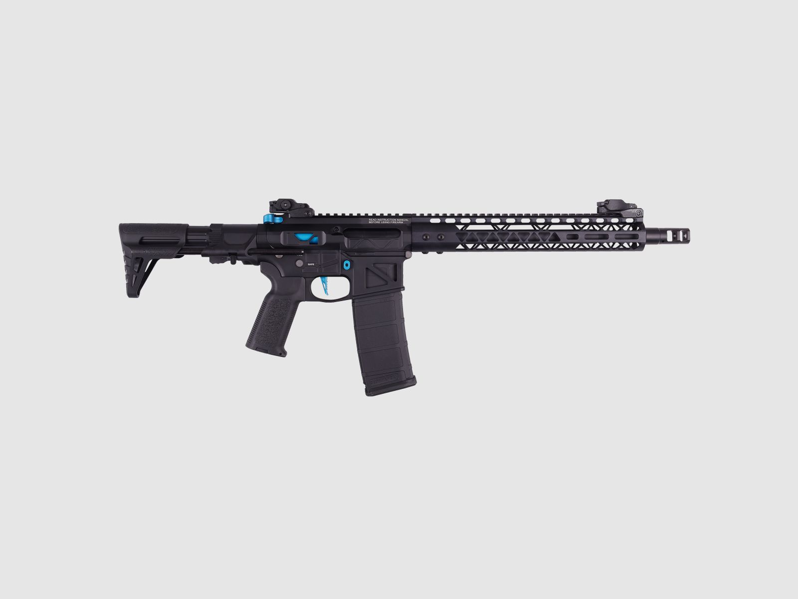 GP R15 FREYA ALPHA Full Skeleton PDW 13" gen.2 M-LOK Czarny/Niebieski S-AEG Wolny od 18 lat -F- | Delta Armory