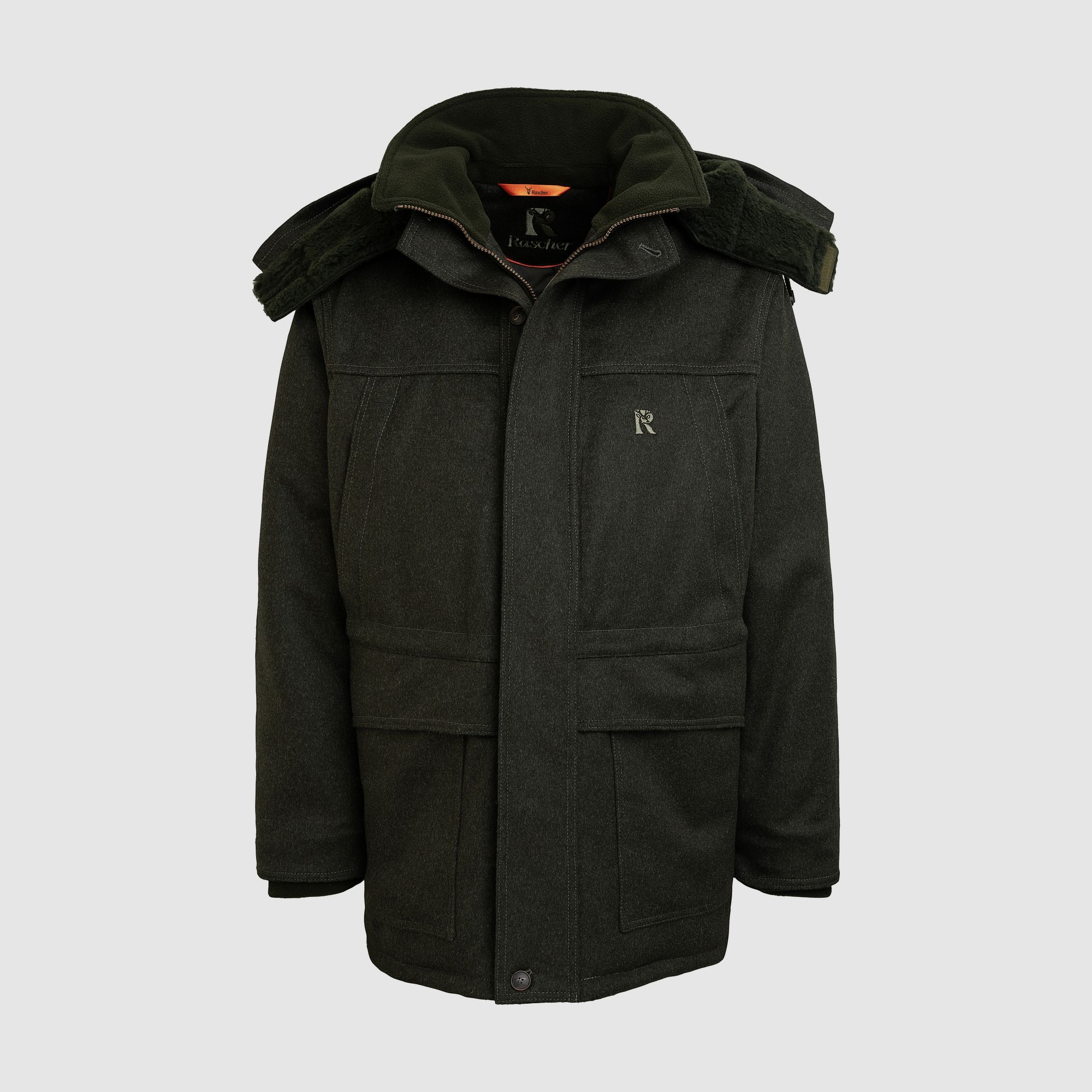 Loden parka met capuchon, afbeelding 1 van 2