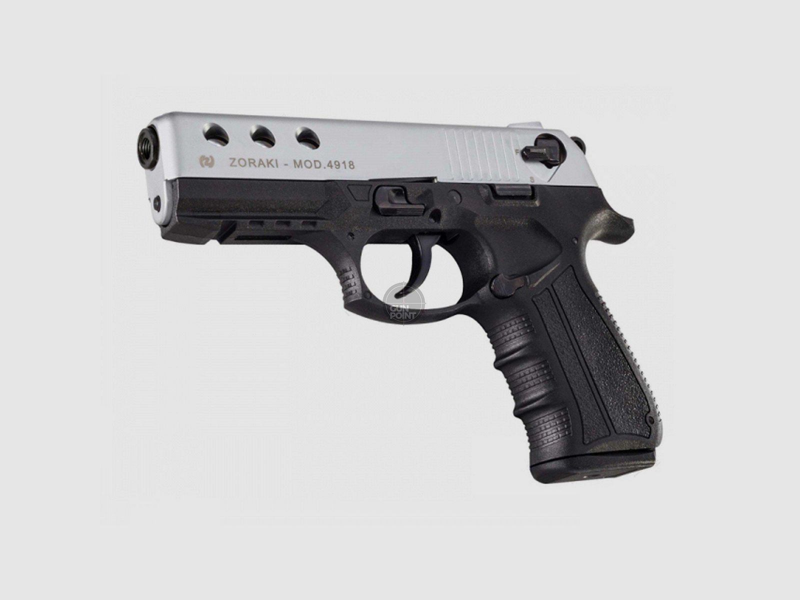 Schreckschuss - Gas Signal Pistole - Zoraki 4918 matt Chrom - 9 mm P.A.K