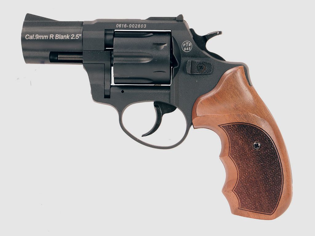 B-Ware Combat-Holzgriffschalen fĂĽr Schreckschuss-, Gas-, Signalrevolver Zoraki R1 und R2 punziert