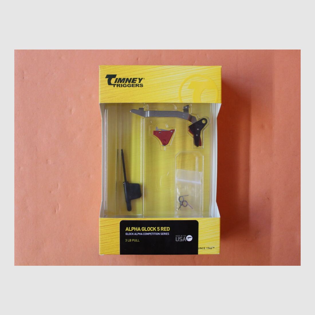 Timney Glock (Gen5): Timney Alpha Trigger Kit Red LG (ALPHAGLOCK5LGRED) 3lb/ Abzugwiderstand ca. 13,6N