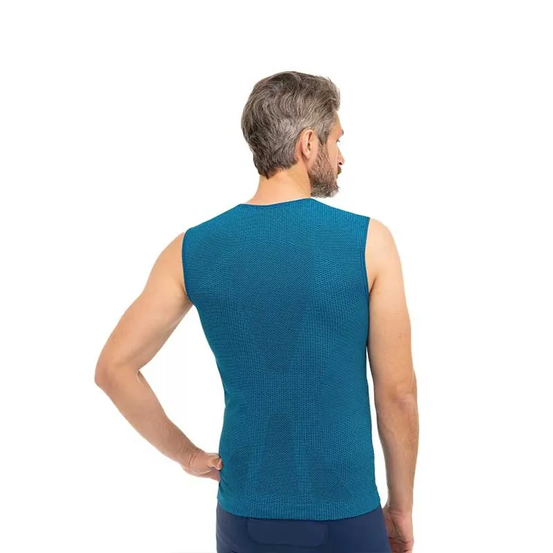 Brubeck 3D PRO herenbodywarmer in blauw, afbeelding 2 van 3