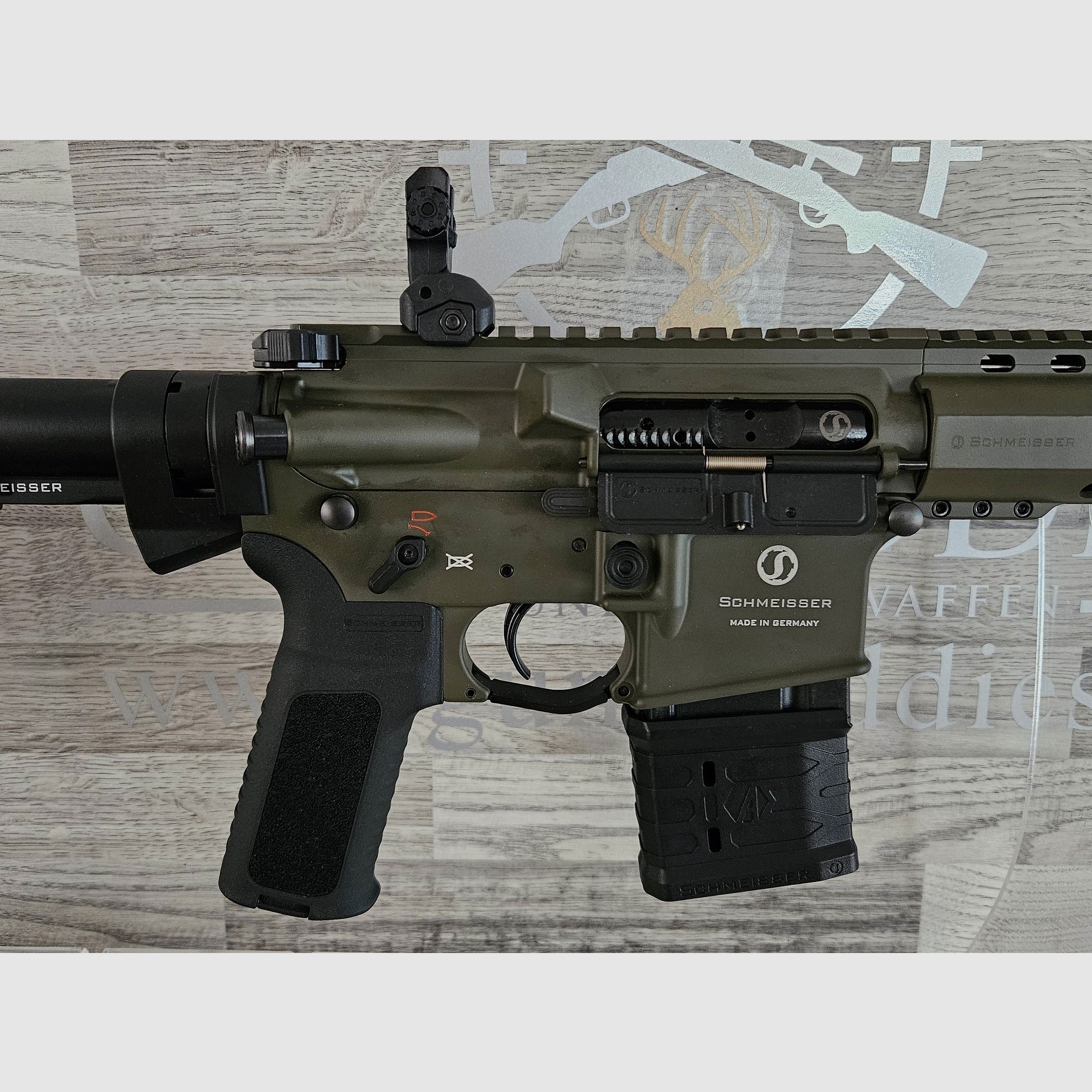 Schmeisser AR-15 M4FL OD Green 14,5" Kal. .223Rem. - gratis verzending! - Nieuwe producten van de vakhandel