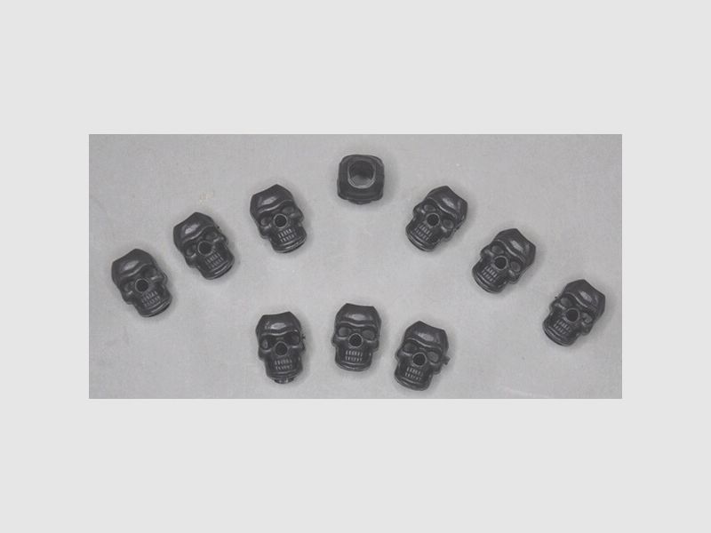 1 Kordelstopper Skull Schwarz