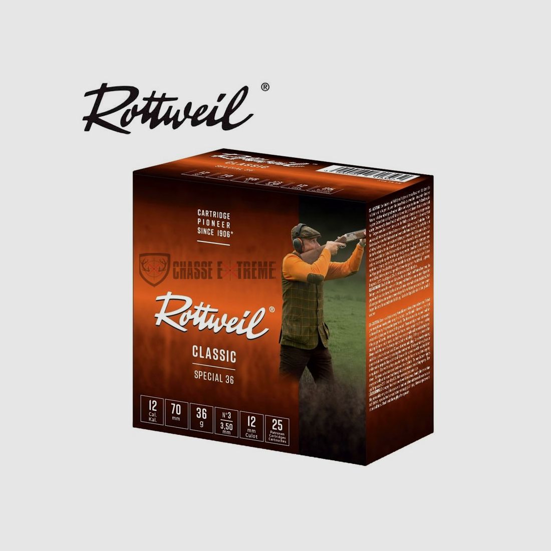 25 ROTTWEIL Classic Special 36 36G Kal. 12/70 Patronen