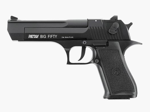 Schreckschuss Pistole Retay Big Fifty Black Finish Kaliber 9 mm P.A.K. (P18)