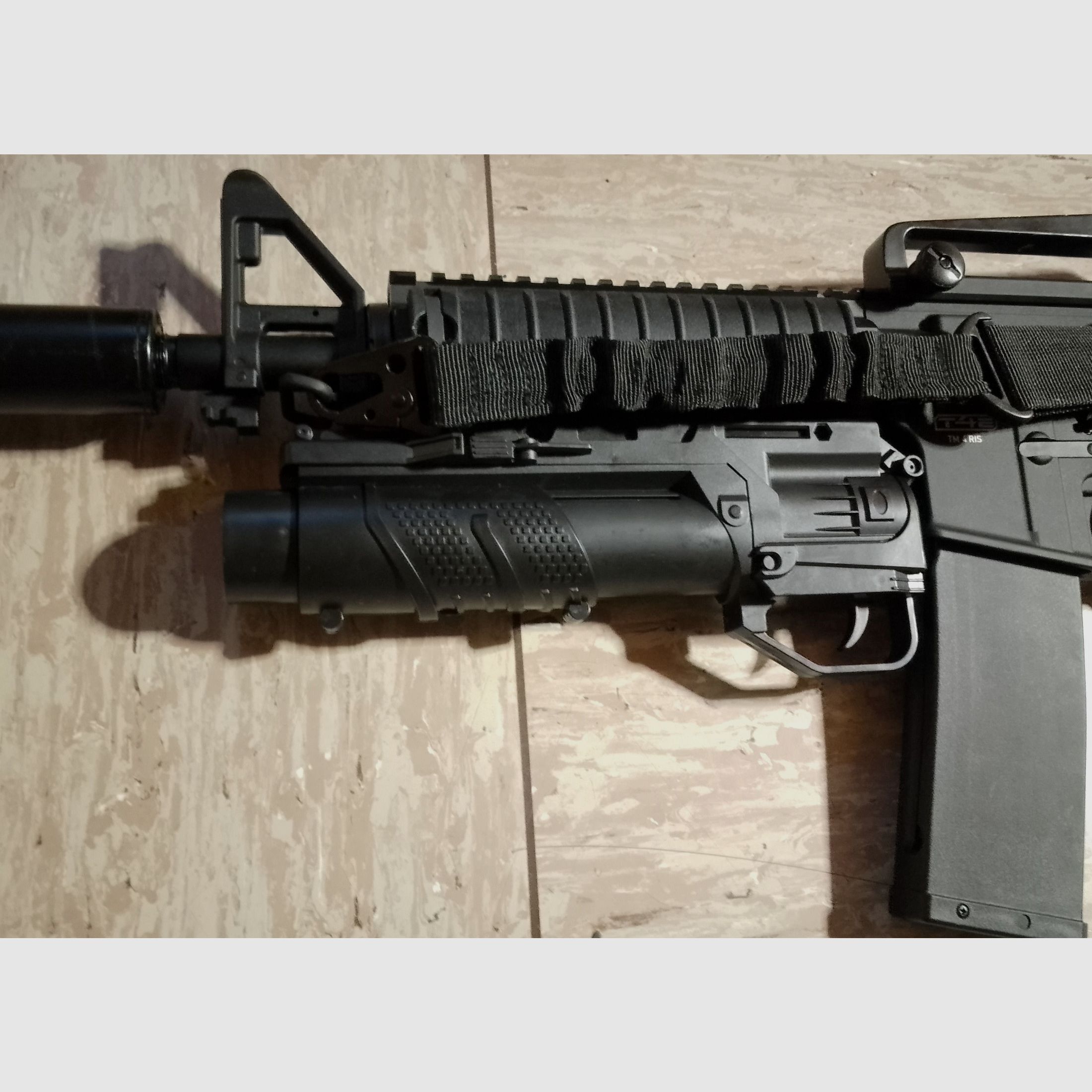 7mm gel ball grenade launcher 20mm rail m4 m16 ar15 tm4 ris assault rifle etc. universal