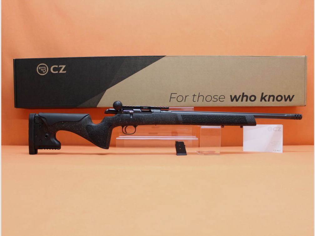 CZUB Rep. Fucile .22lr CZUB CZ457 LRP Nero Precisione a Lunga Distanza 20" Canne Varmint/ Filettatura 1/2-20